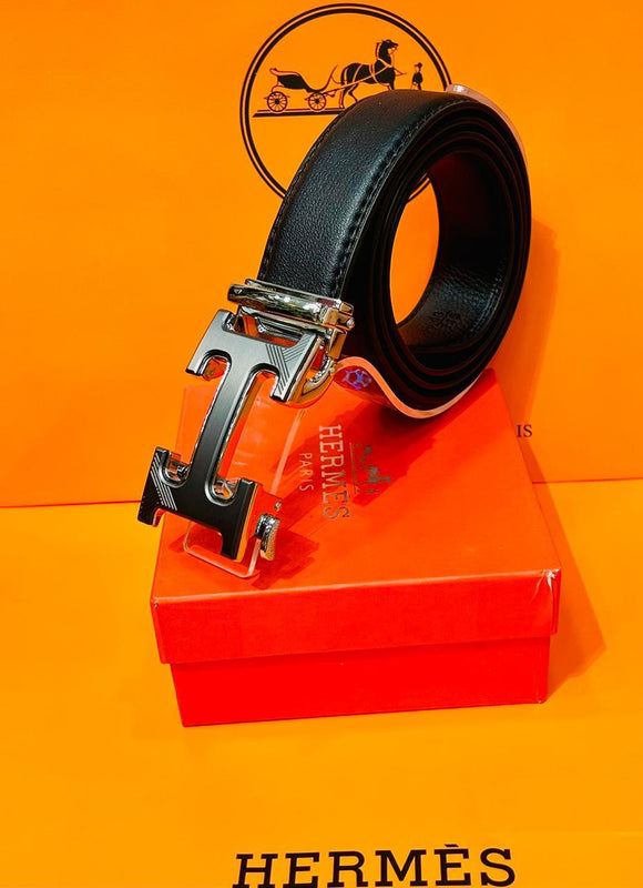 Branded Signature Leather Belt