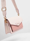 FRONT FLAP CROSSBODY BAG - LIGHT PINK | PREMIUM QUALITY