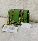 METALLIC BUCKLE CROSSBODY BAG - GREEN | PREMIUM QUALITY