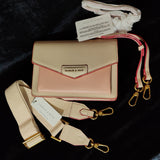 FRONT FLAP CROSSBODY BAG - LIGHT PINK | PREMIUM QUALITY