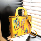 MEDIUM LADY YELLOW TOTE BAG | SEQUENCED WORK | HIGHEND QUALITY