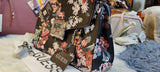 Florals black Handbag