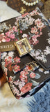 Florals black Handbag