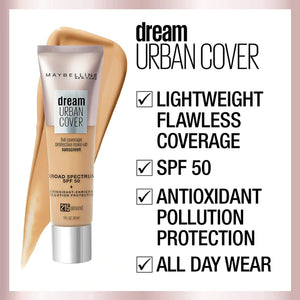 FULL COVERAGE FLAWLESS COVERAGE FOUNDATION MAKEUP, SPF 50 FLAT 50% OFF