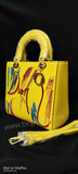 MEDIUM LADY YELLOW TOTE BAG | SEQUENCED WORK | HIGHEND QUALITY