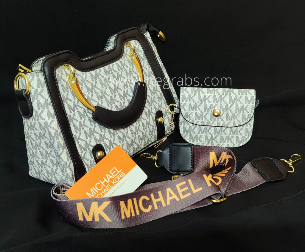 Michael Kors Daria Small 2 in 1 Satchel Crossbody Signature MK Bag